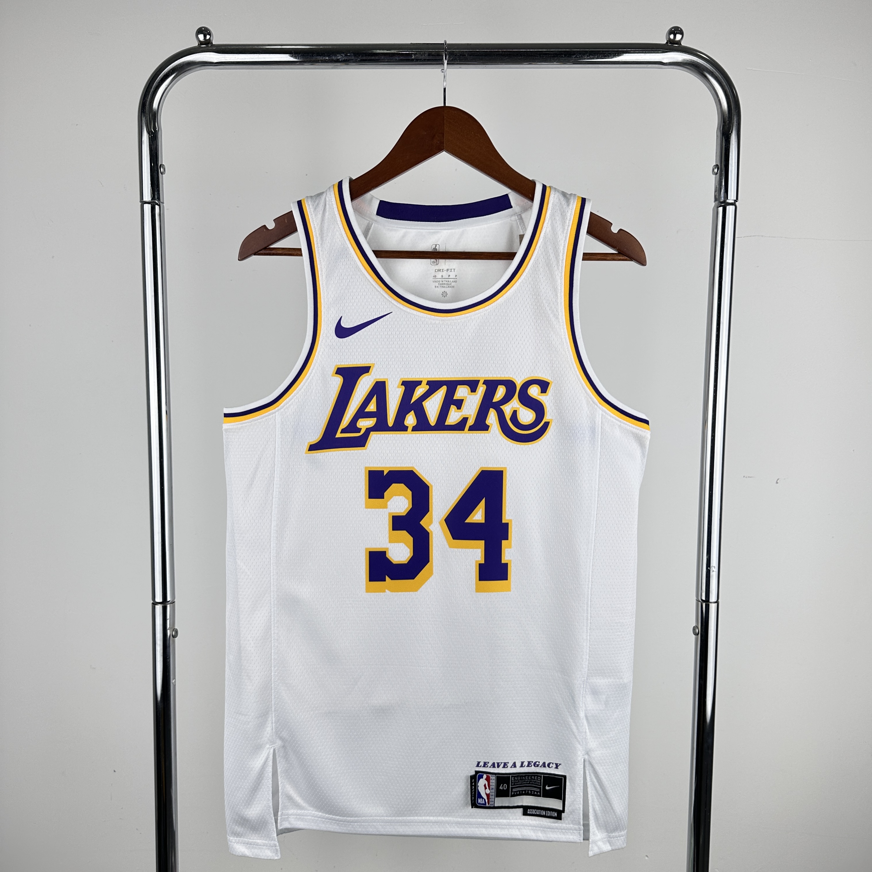 Men Los Angeles Lakers #34 ONeal Stitched White Nike NBA 2024 Jersey